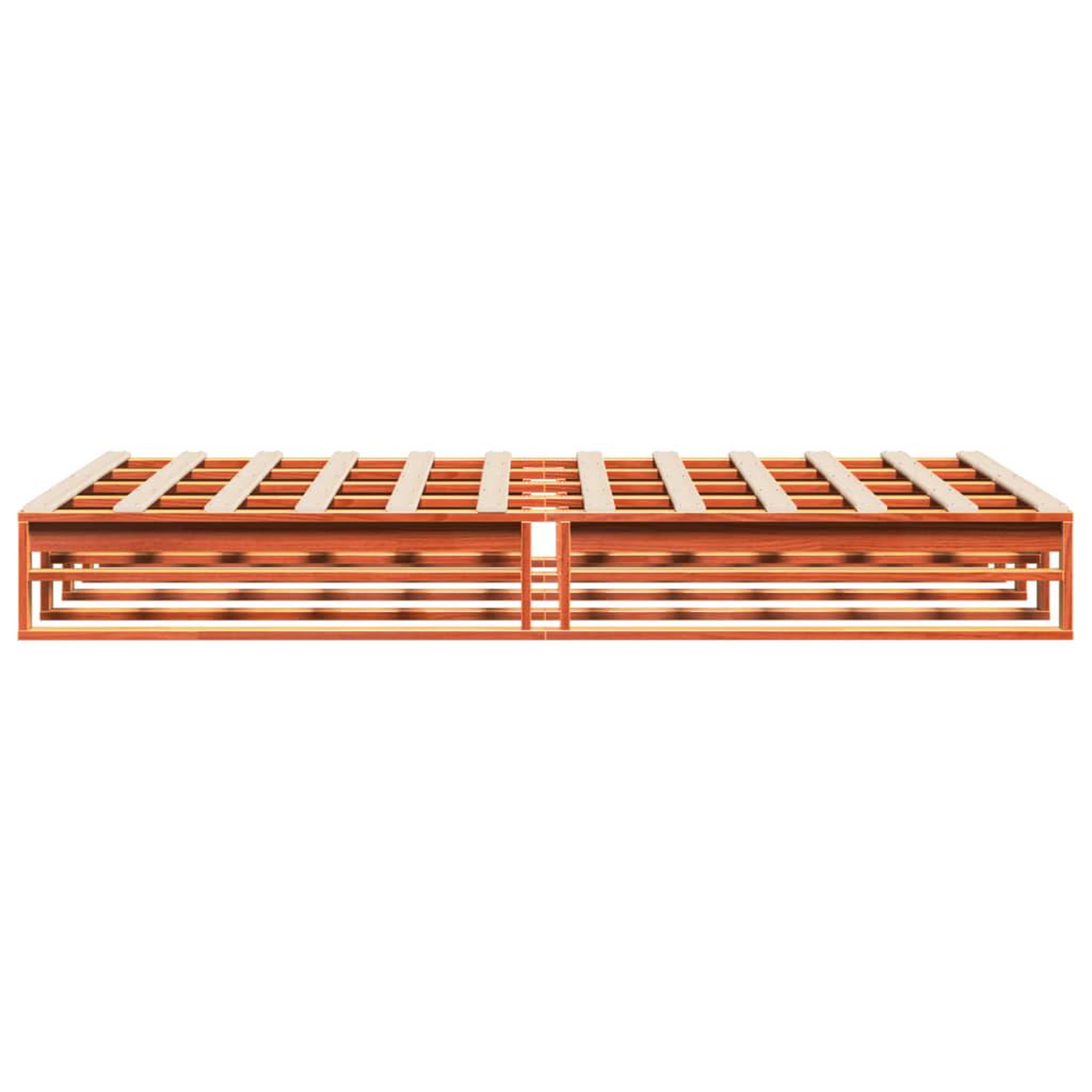 Voir la diapositive 5 : VIDAXL Cadre de lit sans matelas cire marron 160x200cm bois pin massif