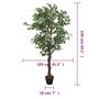 Voir la diapositive 5 : VIDAXL Ficus artificiel 756 feuilles 150 cm vert