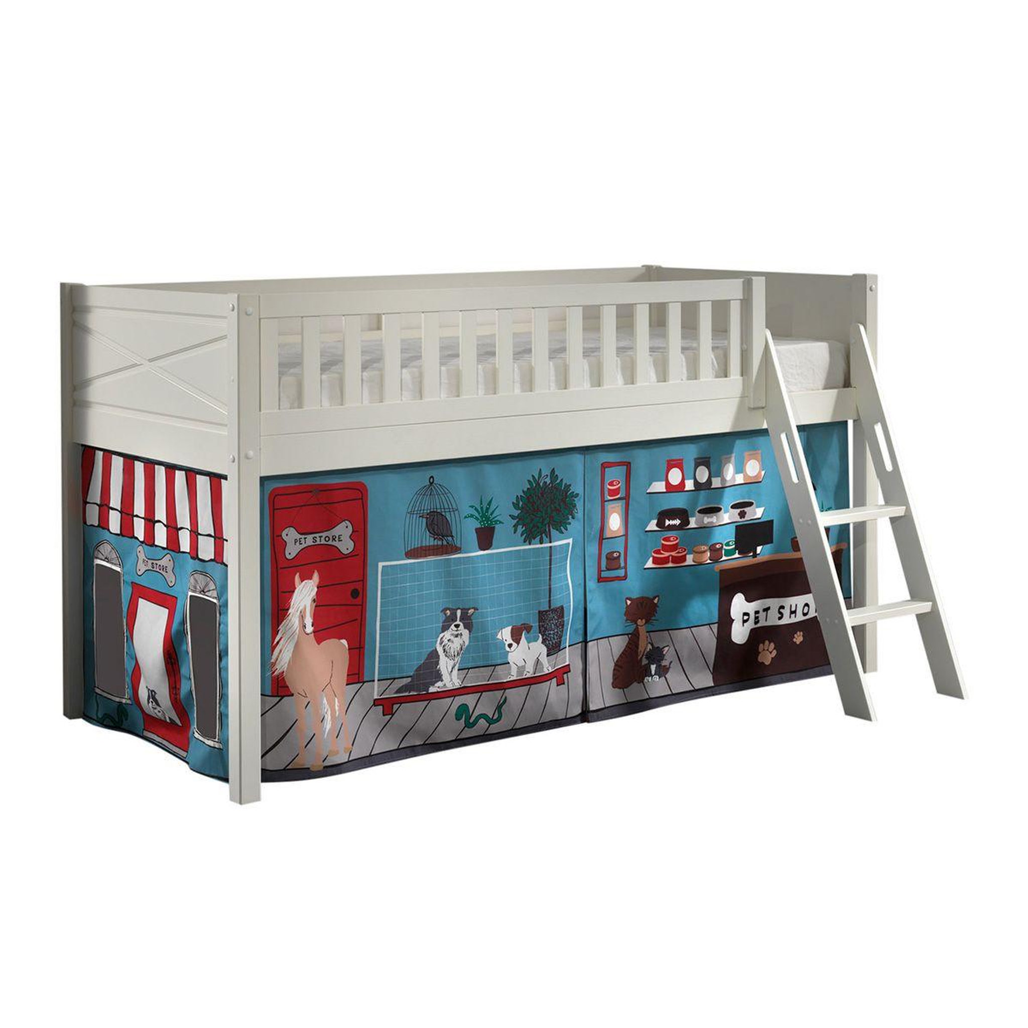 Paris Prix Lit enfant tente  scott pet shop  90x200cm blanc