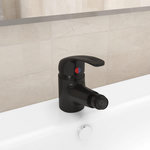 VIDAXL Mitigeur de bidet de salle de bain Noir 13x12 cm