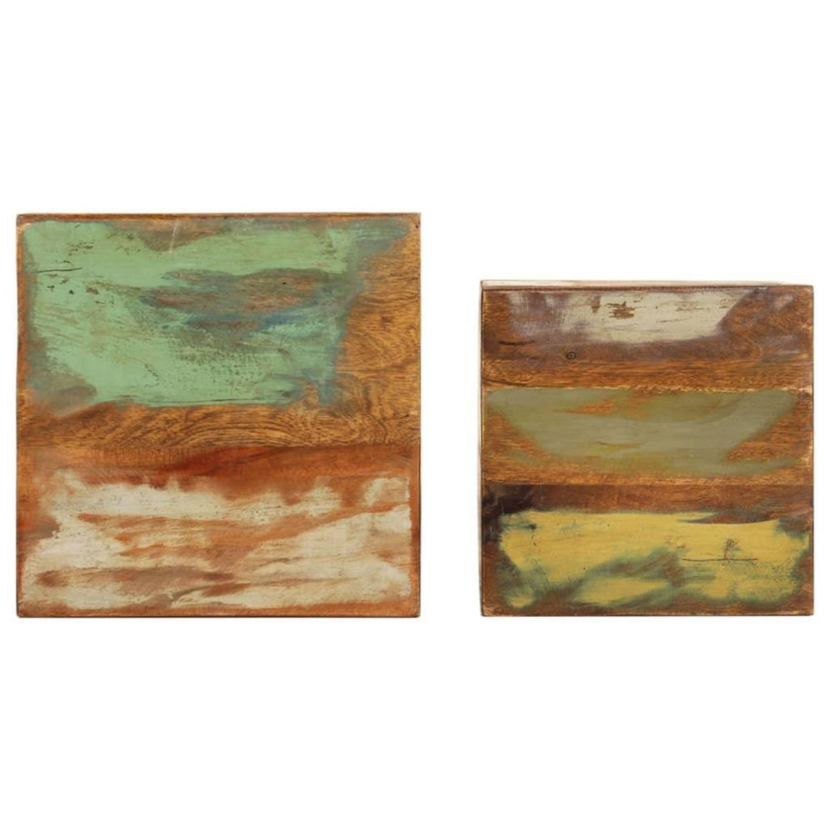 VIDAXL Supports pour plantes 2 pcs bois de recuperation massif