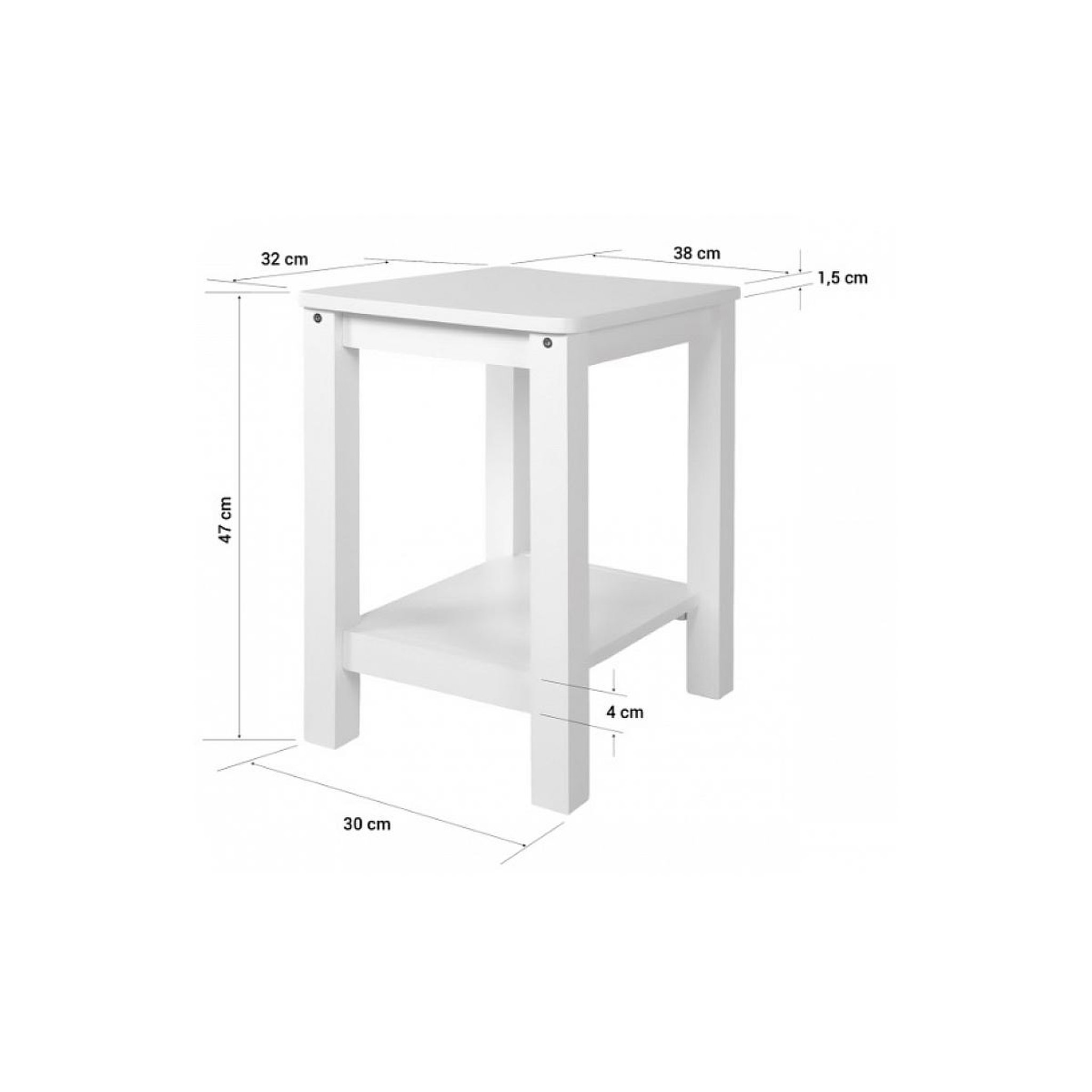 Voir la diapositive 2 : HomeStyle4U Table de chevet en bois nature