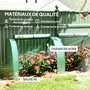 Voir la diapositive 4 : OUTSUNNY Mini serre de jardin mini serre à tomates 4 x 1 x 0,8 m 4 portes zippées acier PE haute densité 140 g/m² vert