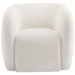 Habitat et Jardin Fauteuil tissu bouclette  Washington  - Blanc