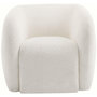 Voir la diapositive 1 : Habitat et Jardin Fauteuil tissu bouclette  Washington  - Blanc