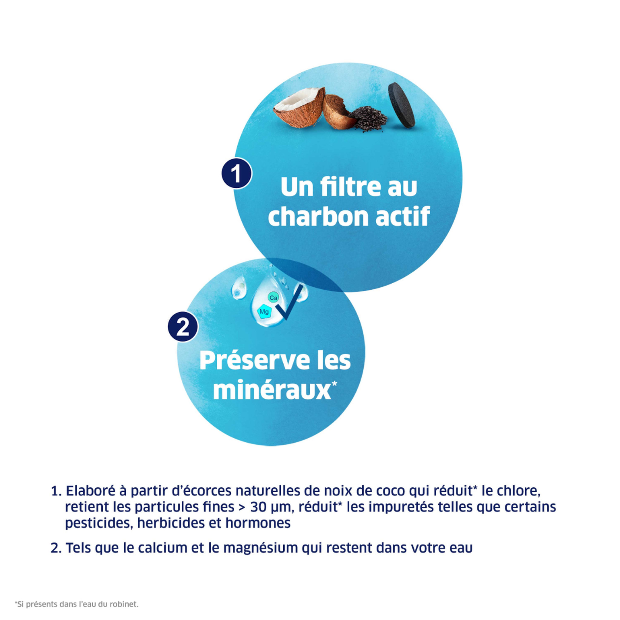 Voir la diapositive 6 : BRITA Bouteille filtrante gris pastel + 1 filtre MicroDisc inclus         