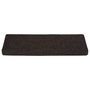 Voir la diapositive 3 : VIDAXL Tapis d'escalier 15 pcs Tissu aiguillete 65x21x4cm Marron fonce