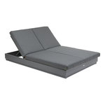 HESPERIDE Lit de piscine en aluminium 2 places ALLURE. Coloris disponibles : Gris, Orange, Beige