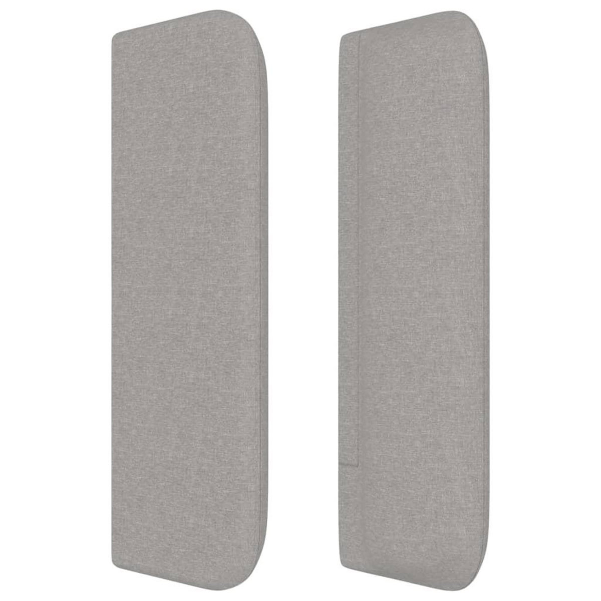 VIDAXL Tete de lit avec oreilles Gris clair 183x16x78/88 cm Tissu