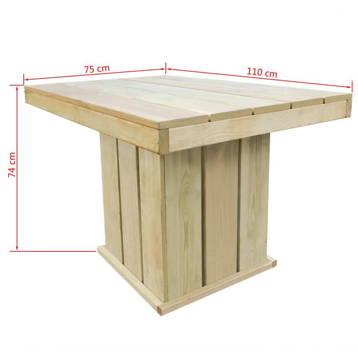 VIDAXL Ensemble a manger d'exterieur 5 pcs Bois de pin impregne