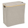 Voir la diapositive 1 : FIVE Panier à Linge Double  Tidy  80L Beige