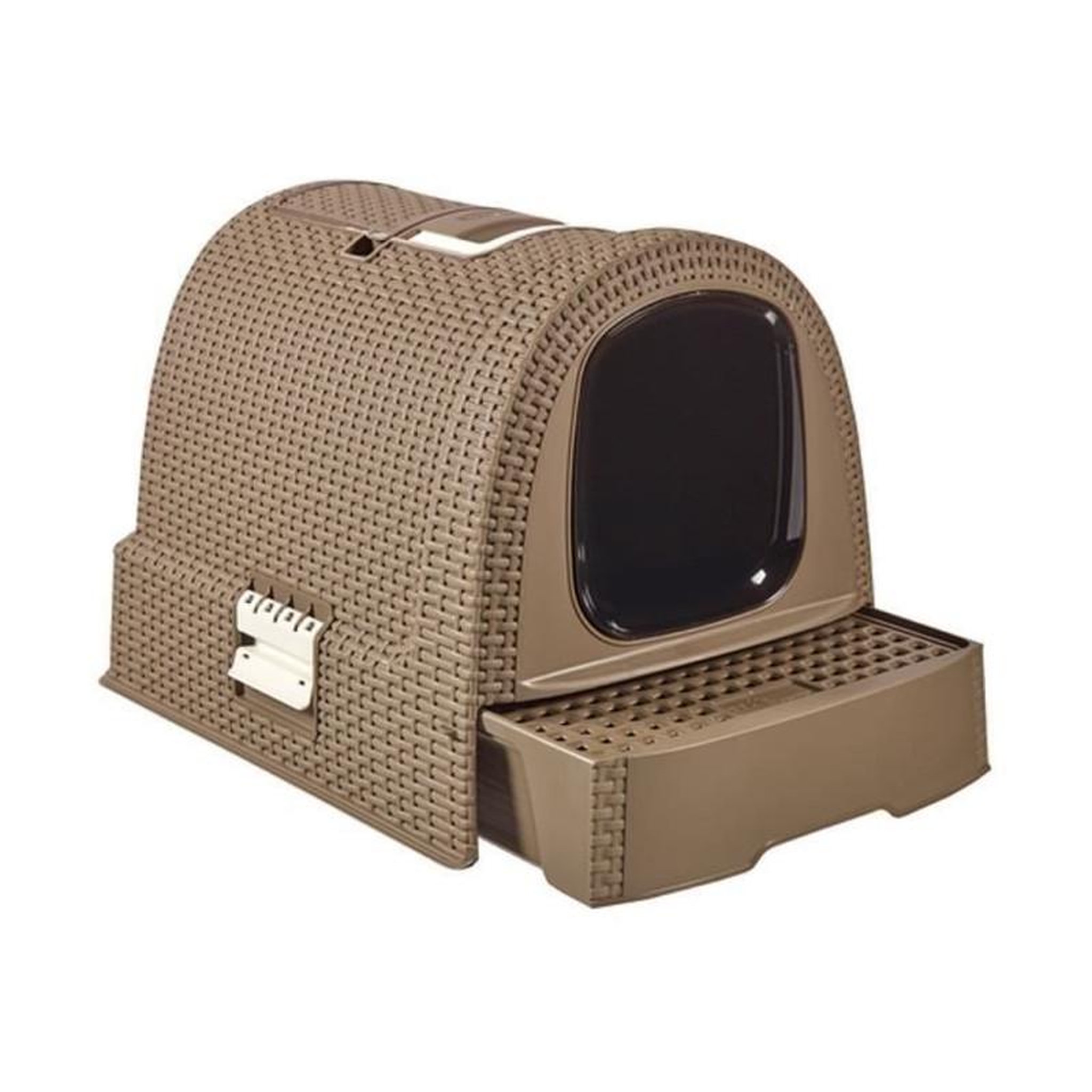 Voir la diapositive 2 : CURVER CURVER Maison de toilettes pour chat moka