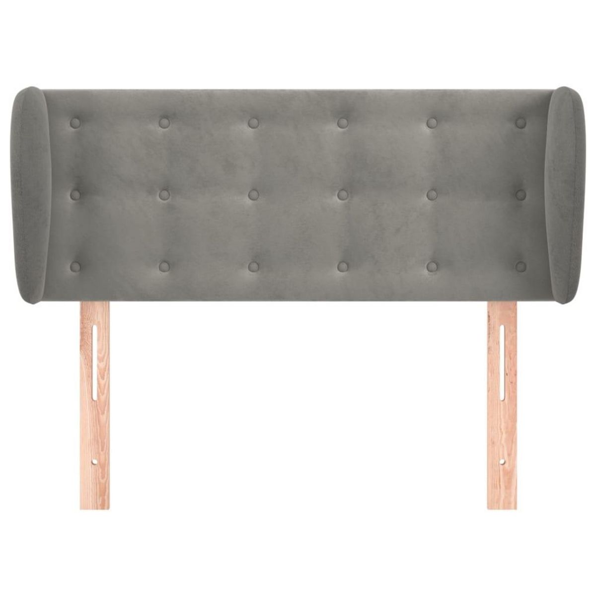 VIDAXL Tete de lit avec oreilles Gris clair 93x23x78/88 cm Velours