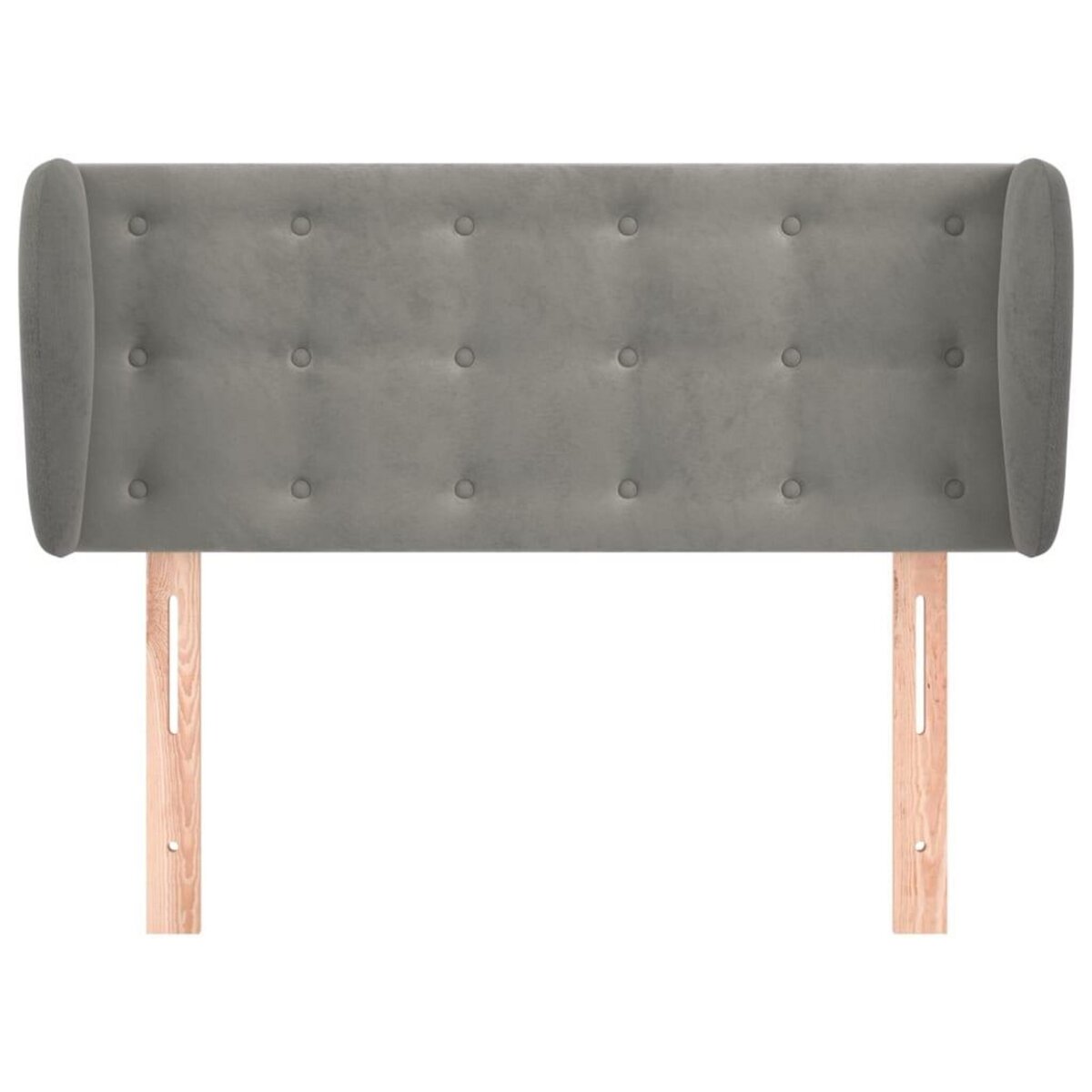 VIDAXL Tete de lit avec oreilles Gris clair 93x23x78/88 cm Velours