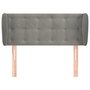 Voir la diapositive 3 : VIDAXL Tete de lit avec oreilles Gris clair 93x23x78/88 cm Velours