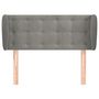Voir la diapositive 3 : VIDAXL Tete de lit avec oreilles Gris clair 93x23x78/88 cm Velours