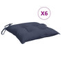 Voir la diapositive 2 : VIDAXL Coussins de chaise lot de 6 bleu marine 40x40x7 cm tissu oxford