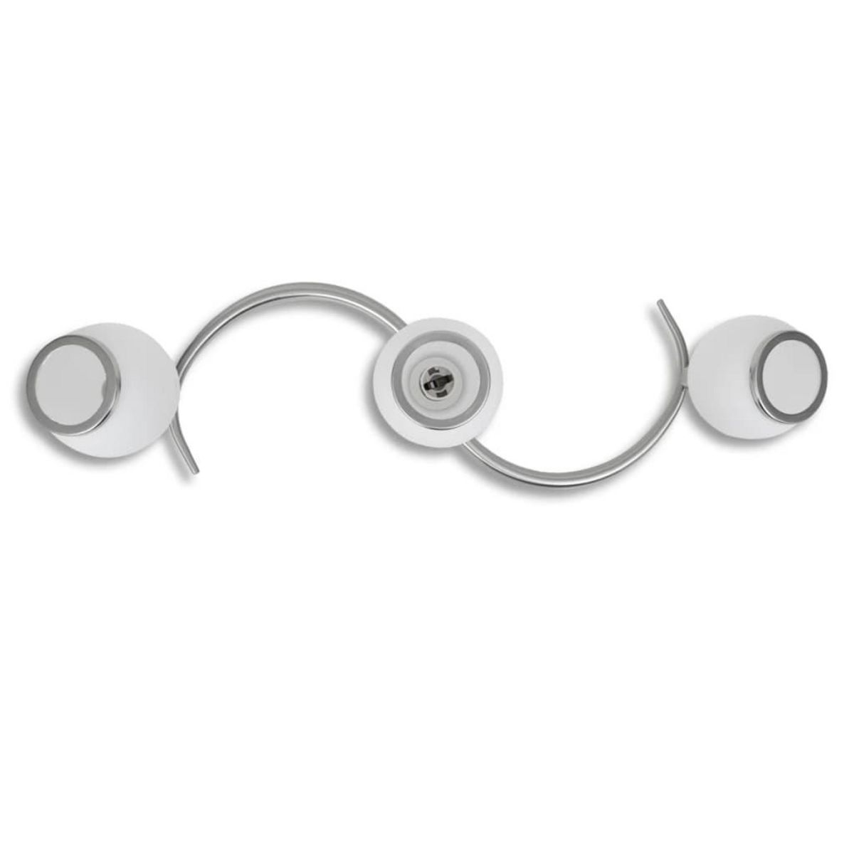 VIDAXL Plafonnier avec abat-jour en verre sur rail pour 3 ampoules E14