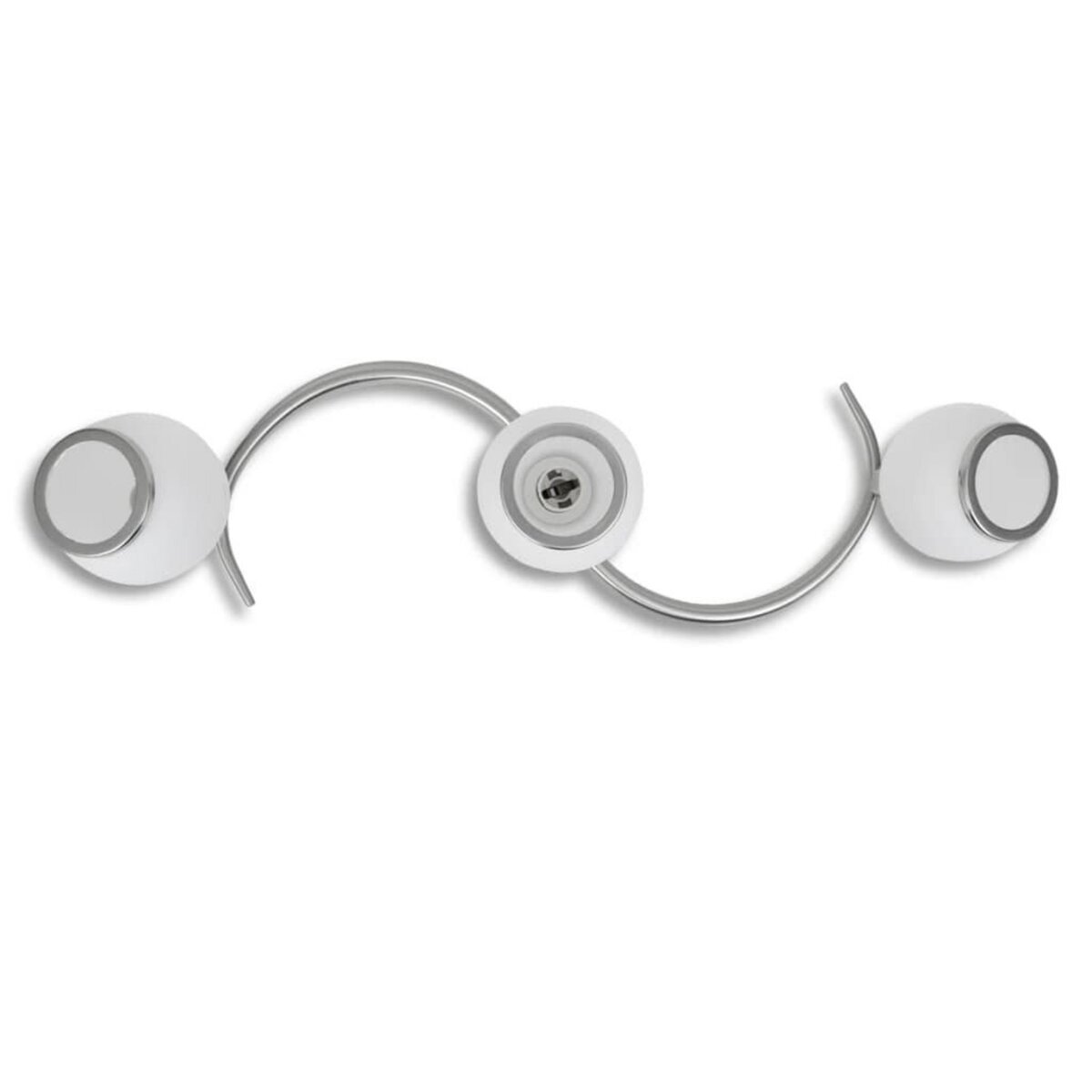 VIDAXL Plafonnier avec abat-jour en verre sur rail pour 3 ampoules E14