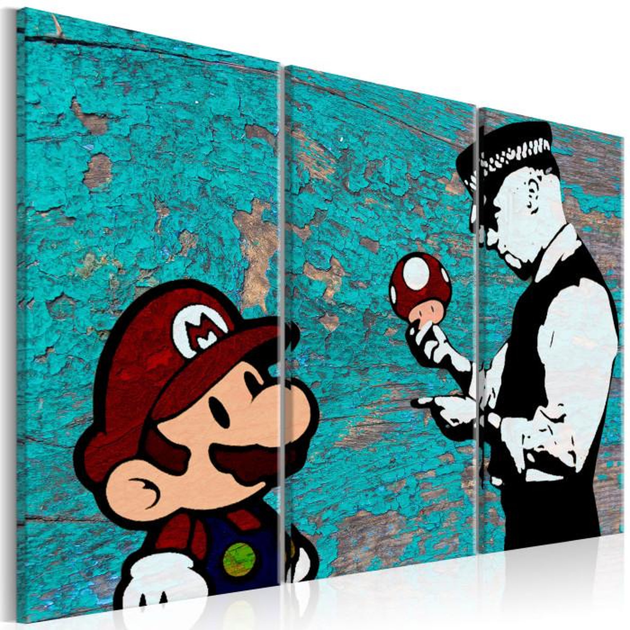 Paris Prix Tableau Imprimé  Banksy - Cracked Paint. Coloris disponibles : Multicolore