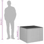 Voir la diapositive 6 : VIDAXL Boîte de rangement de jardin marron 291L resine tressee