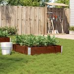 VIDAXL Jardiniere marron 100x100 cm bois massif de pin