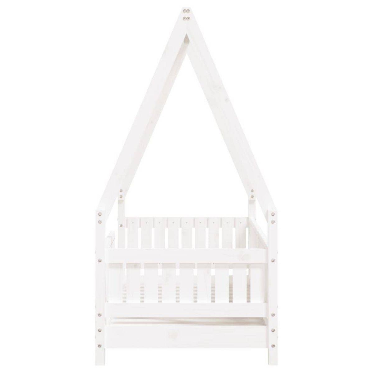 VIDAXL Cadre de lit pour enfant blanc 70x140 cm bois de pin massif