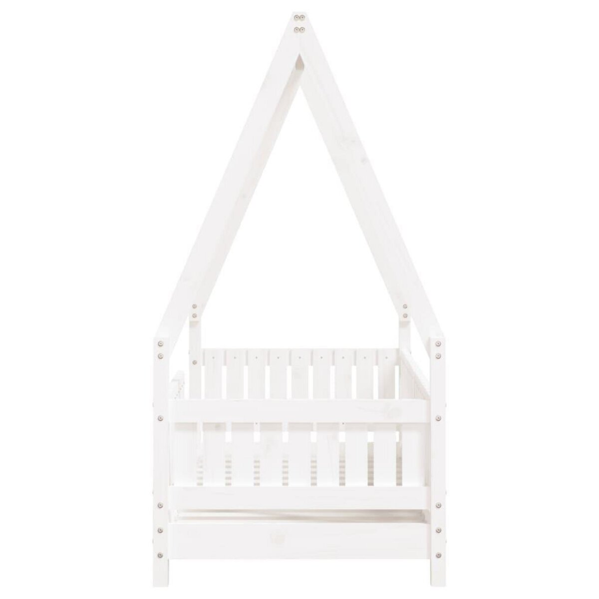 VIDAXL Cadre de lit pour enfant blanc 70x140 cm bois de pin massif
