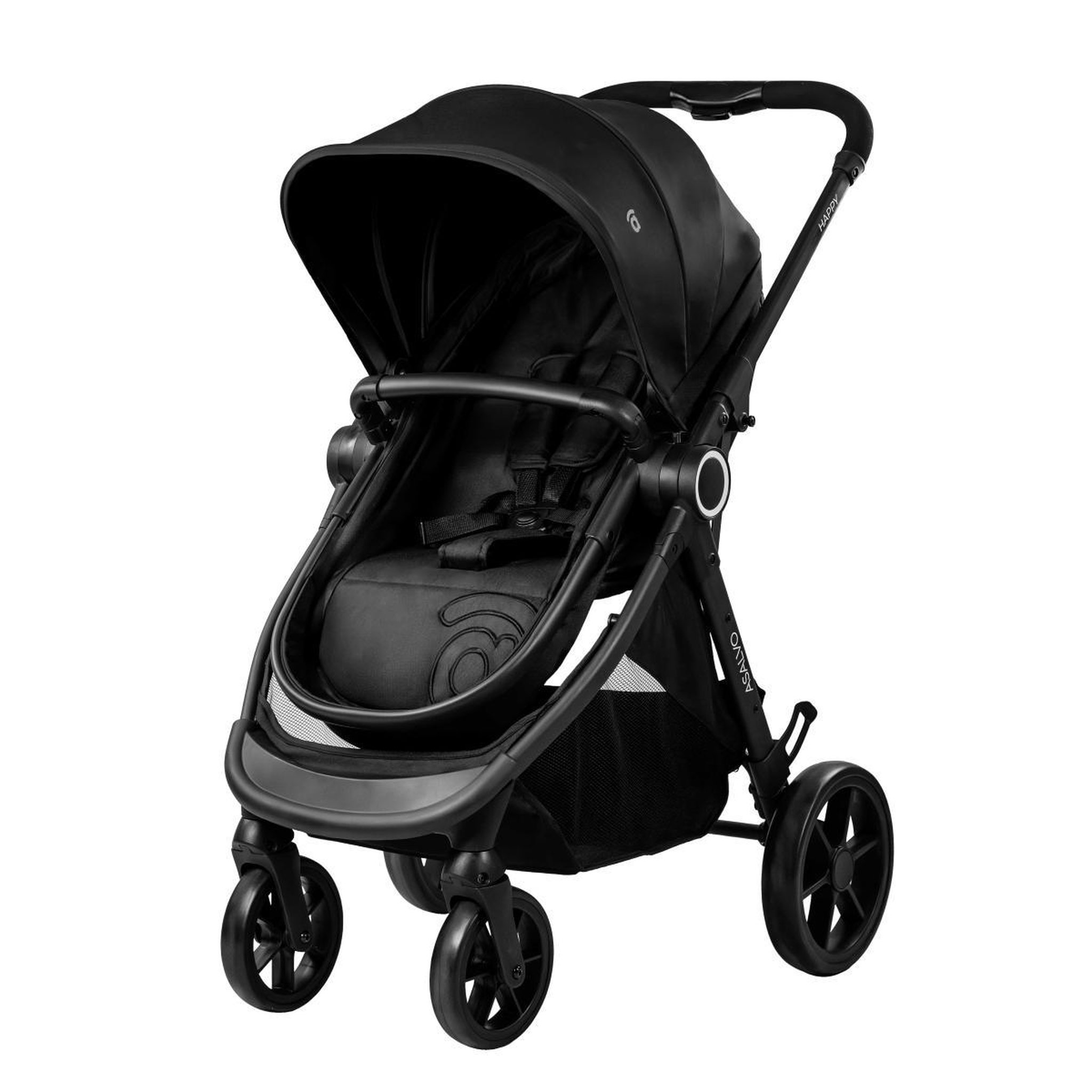 Voir la diapositive 1 : Asalvo Poussette Happy - couleur Noir