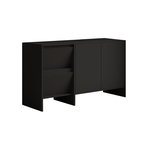 Habitat et Jardin Buffet en bois  Laris 130  - 130 x 44 x 82 cm - Noir