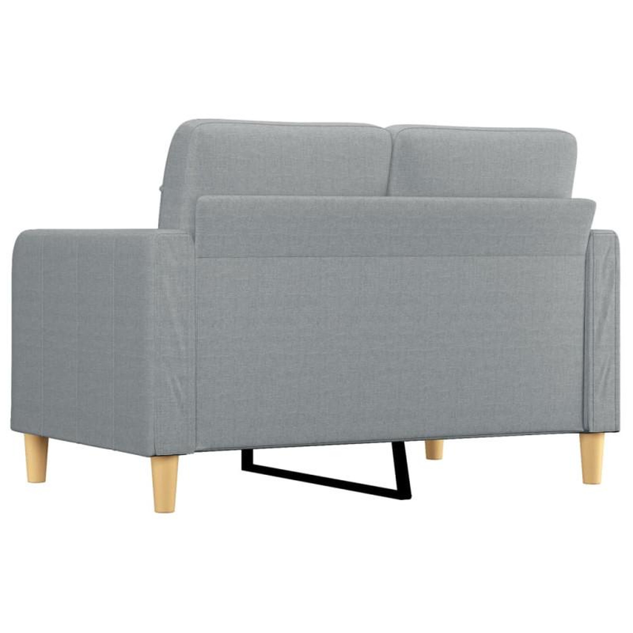 Voir la diapositive 5 : VIDAXL Canapé à 2 places Gris clair 120 cm Tissu
