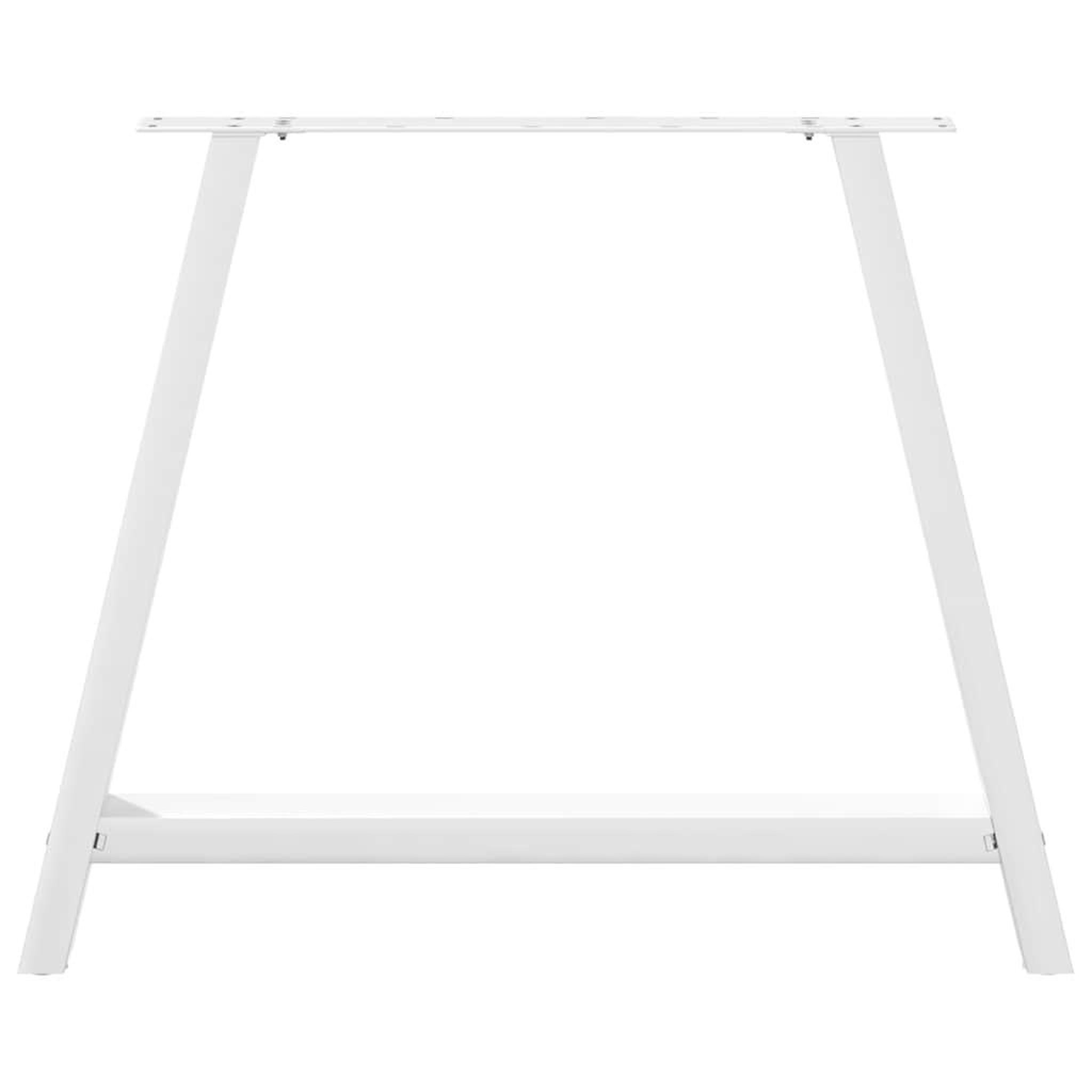 Voir la diapositive 5 : VIDAXL Pieds de table basse forme de A 2 pcs blanc 100x(72-73)cm acier