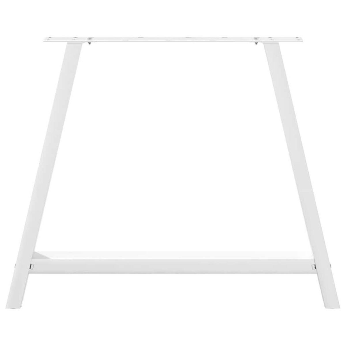 VIDAXL Pieds de table basse forme de A 2 pcs blanc 100x(72-73)cm acier