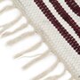 VIDAXL Tapis chindi tisse a la main Coton 120x170 cm Bordeaux et blanc