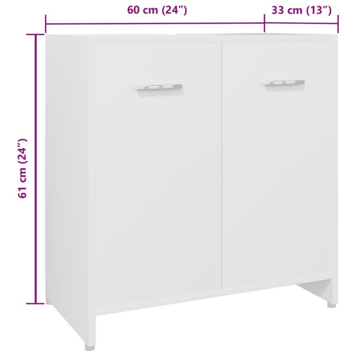 VIDAXL Ensemble de meubles de salle de bain 4 pcs Blanc
