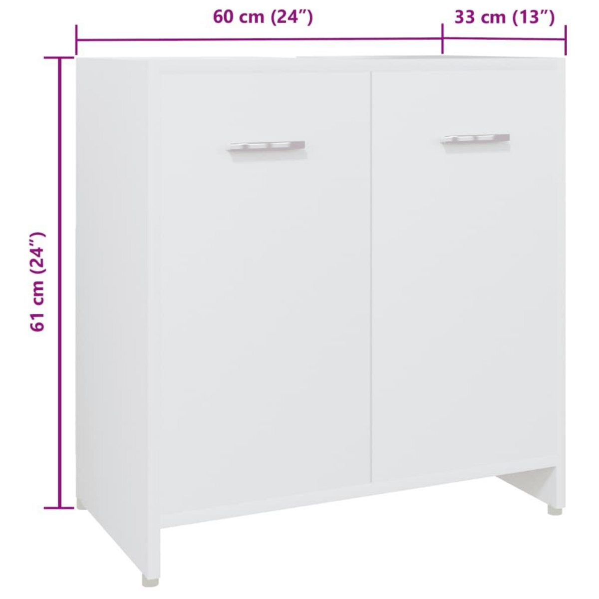 VIDAXL Ensemble de meubles de salle de bain 4 pcs Blanc