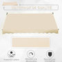Voir la diapositive 4 : OUTSUNNY Store banne manuel rétractable 3L x 1,5l m inclinaison et hauteur réglable installation rapide métal alu polyester anti-UV beige