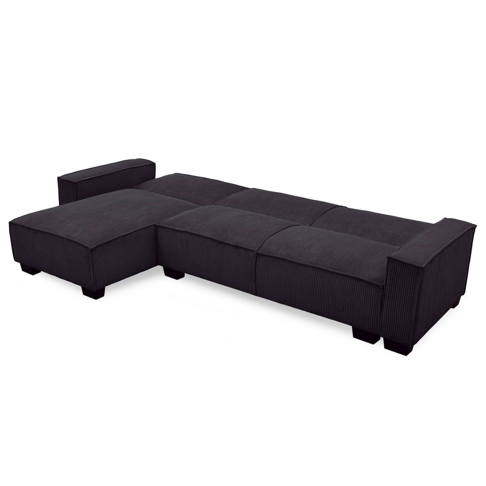 Voir la diapositive 4 : Paris Prix Canapé d'angle réversible convertible  hester  293cm noir