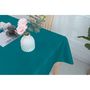 Voir la diapositive 2 : UNIVERS DECOR Nappe enduite avec traitement antitache Bleu Paon rectangulaire 145 x 240 cm
