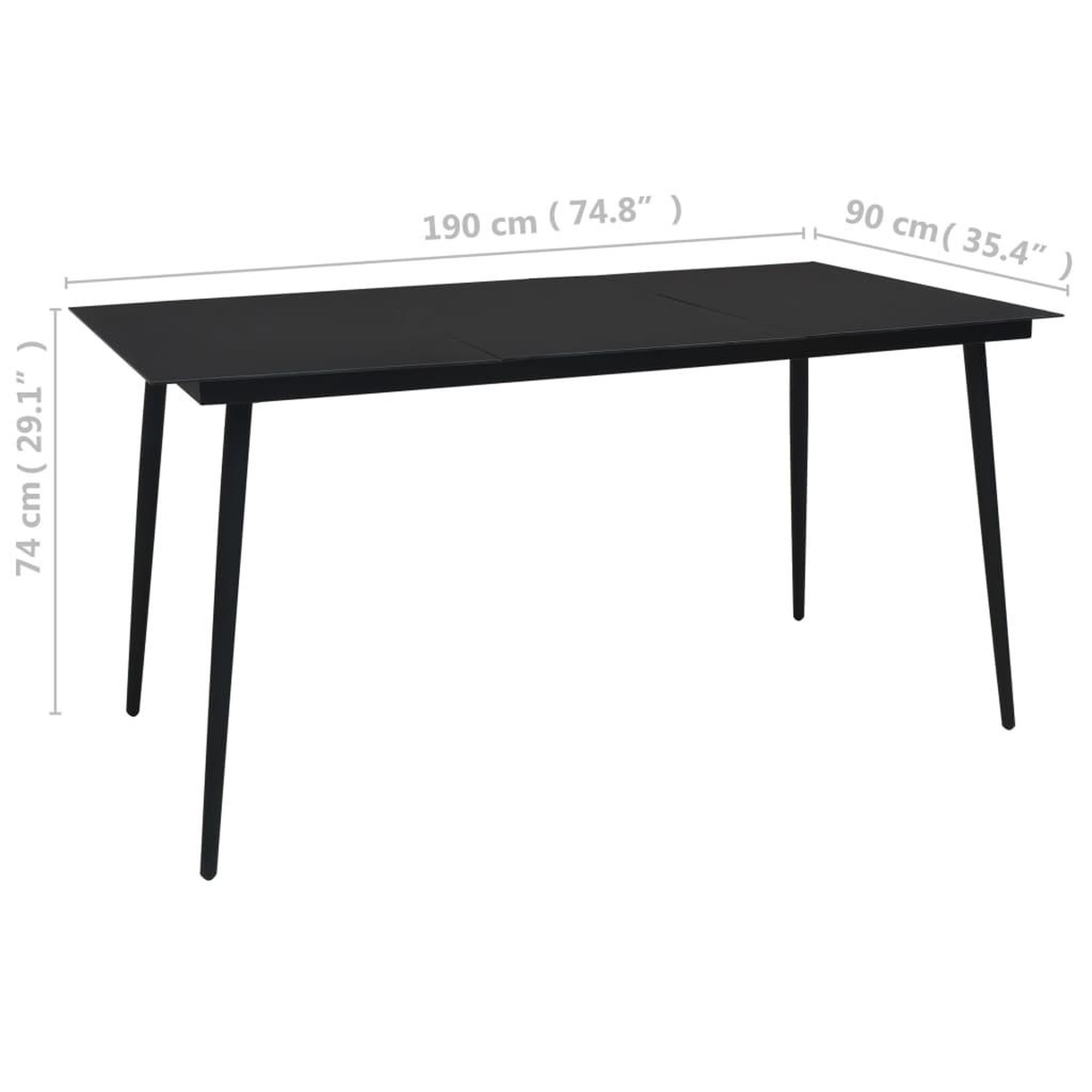 Voir la diapositive 6 : VIDAXL Ensemble a manger d'exterieur 9 pcs rotin pvc noir