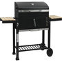 Voir la diapositive 1 : Habitat et Jardin Barbecue charbon avec tablettes latérales et grilles réglables  Marquis  - Noir