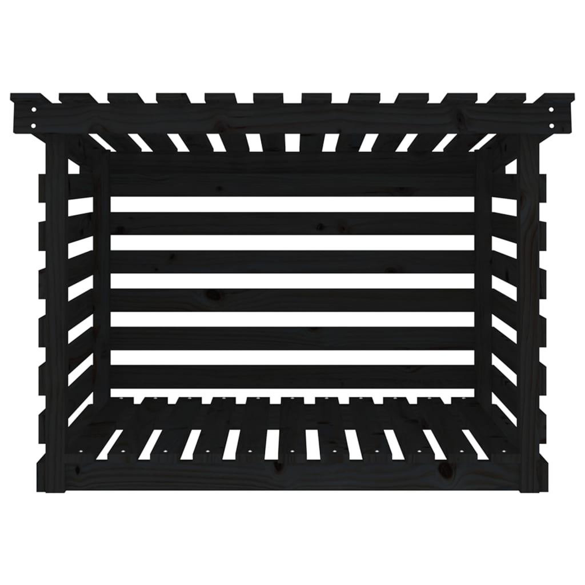 Voir la diapositive 5 : VIDAXL Support pour bois de chauffage Noir 108x73x79 cm Bois de pin