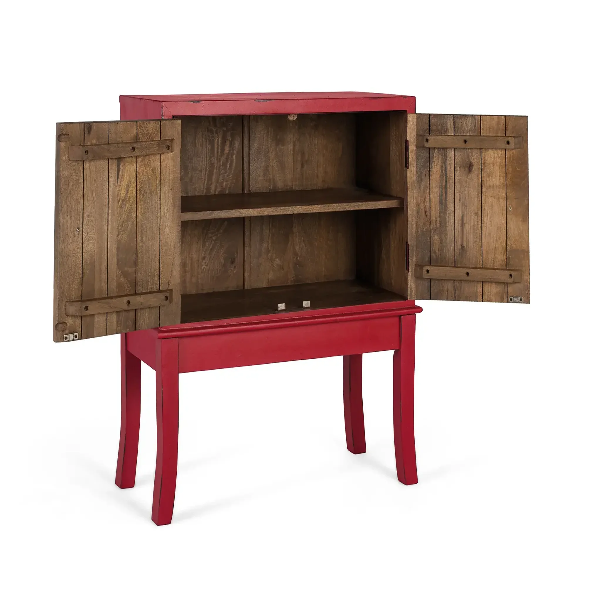 Voir la diapositive 2 : GINER Y COLOMER SL Meuble d'appoint en bois de manguier 81 cm style contemporain oriental