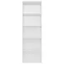 VIDAXL Bibliotheque a 5 niveaux Blanc brillant 60x30x189 cm Agglomere