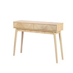 DIVERS Console 2 tiroirs Shelby en bois avec système d'ouverture push pull - Beige
