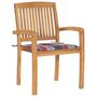 Voir la diapositive 3 : VIDAXL Chaises de jardin empilables avec coussins lot de 8 Teck solide
