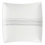 Voir la diapositive 1 : SECRET DE GOURMET Lot de 6 Assiettes de Présentation Carrées  Lignes  29cm Blanc