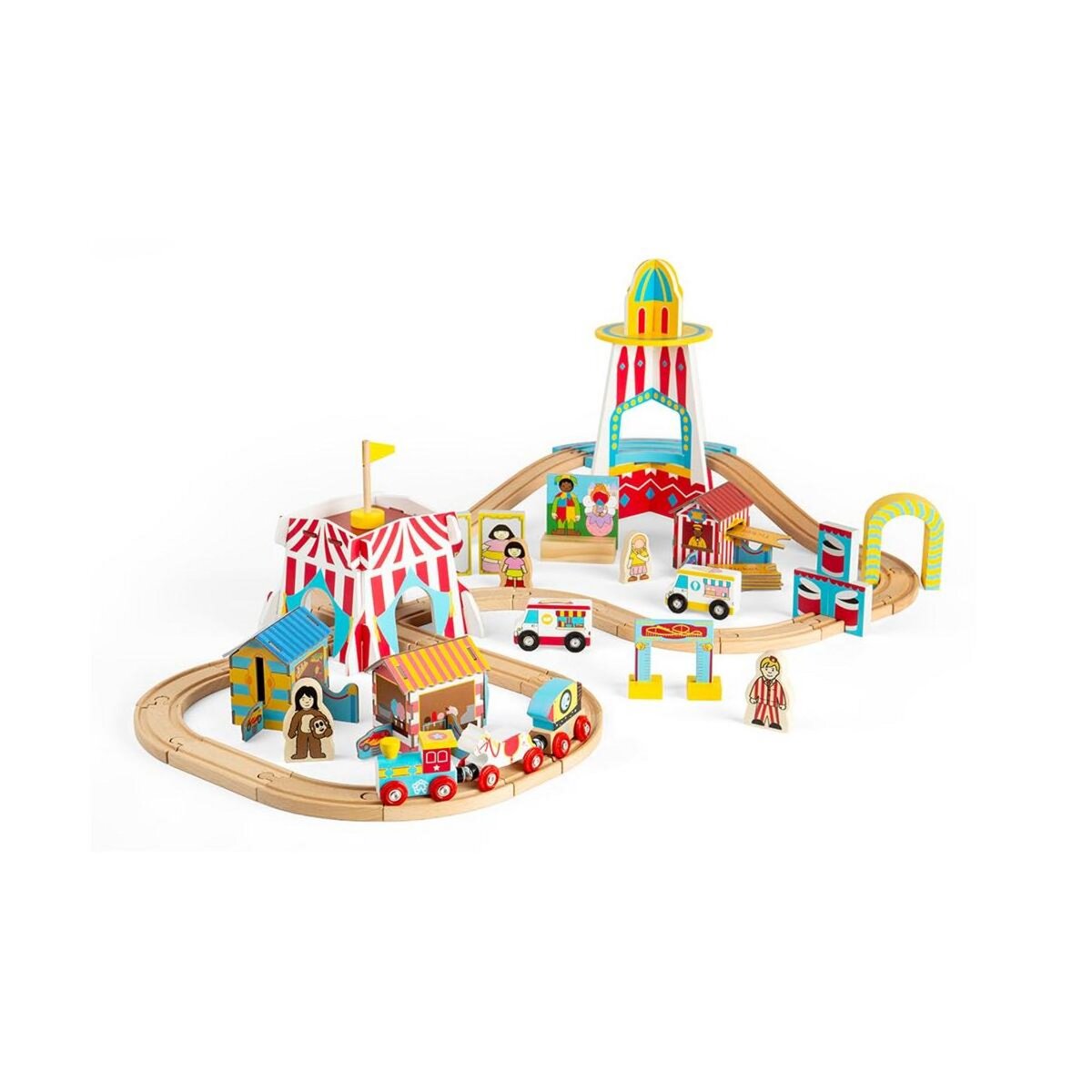BIGJIGS Ensemble de train Juste Amusan - Fun Fair