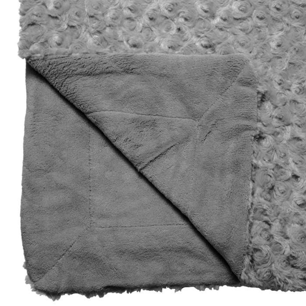 ATMOSPHERA Plaid Imitation Fourrure  Bouclée  120x160cm Gris