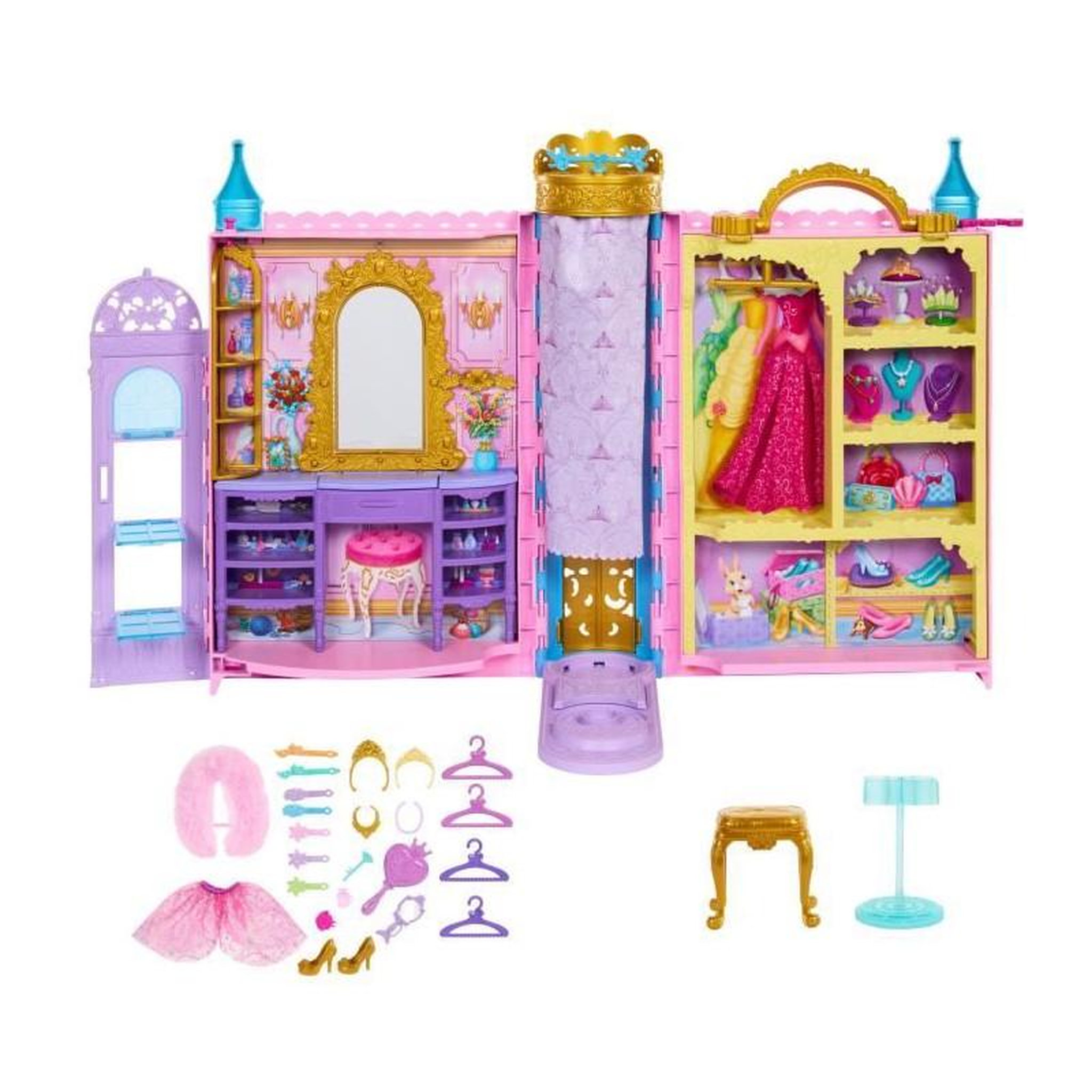 Voir la diapositive 6 : DISNEY PRINCESS Princesses Disney-Pretes pour le bal-Coffret dressing HXC20
